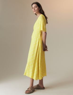 

Womens Per Una Printed Midaxi Tea Dress - Yellow Mix, Yellow Mix
