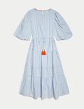 Sukienka warstwowa midaxi ze szczypanką 100% bawełny