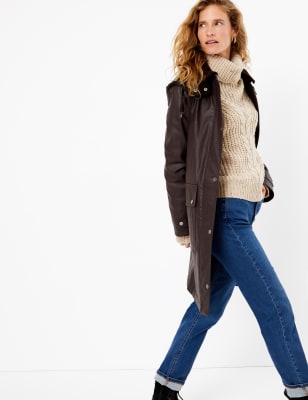 Longline Wax Look Coat