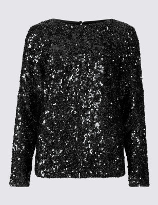 glitter sequin top