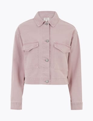 Kort model truckerjack van denim