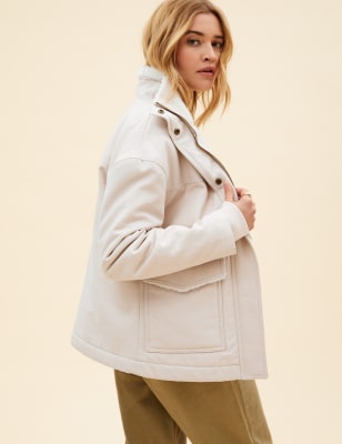 

Womens Per Una Pure Cotton Borg Lined Short Jacket - Calico, Calico