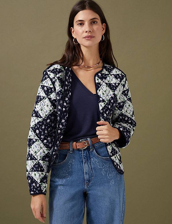 Pure Cotton Reversible Quilted Jacket - FR