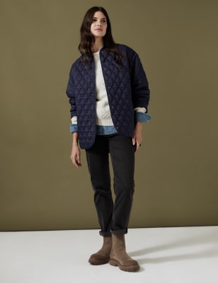 

Womens Per Una Textured Quilted Coat - Navy, Navy