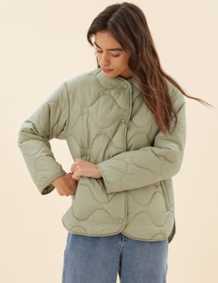 

Womens Per Una Padded Collarless Puffer Jacket - Soft Khaki, Soft Khaki