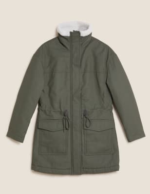 per una padded collarless puffer jacket