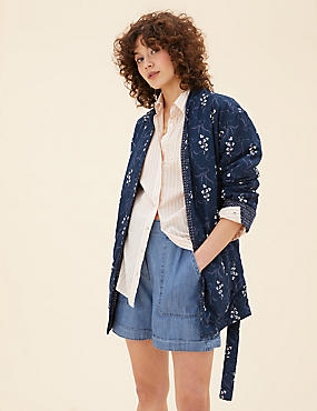 Floral Reversible Quilted Blazer