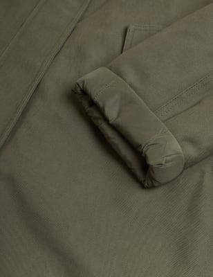 

Womens Per Una Lang geschnittener Parka mit Kapuze und hohem Baumwollanteil - Hunter Green, Hunter Green