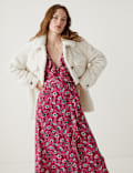 Teddy Textured Collared Shacket