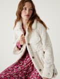 Teddy Textured Collared Shacket
