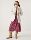 Teddy Textured Collared Shacket
