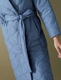 Quilted Belted Longline Puffer Coat