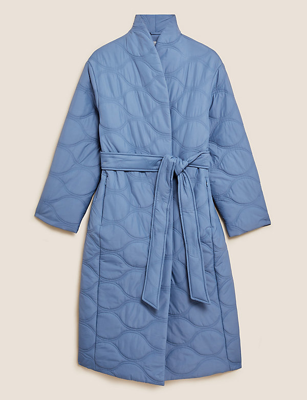 Quilted Belted Longline Puffer Coat - KW