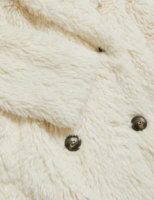 

Womens Per Una Faux Fur Teddy Coat - Light Cream, Light Cream