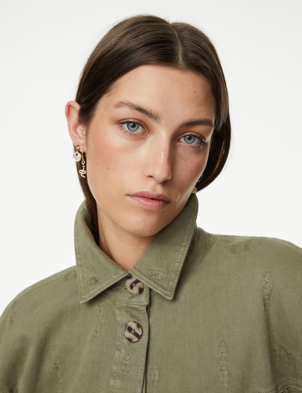 Cotton Rich Embroidered Shacket image 2