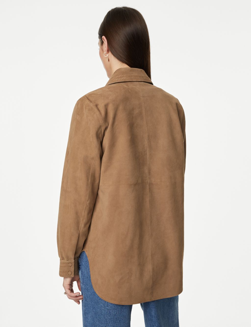Suede Collared Overshirt image 3