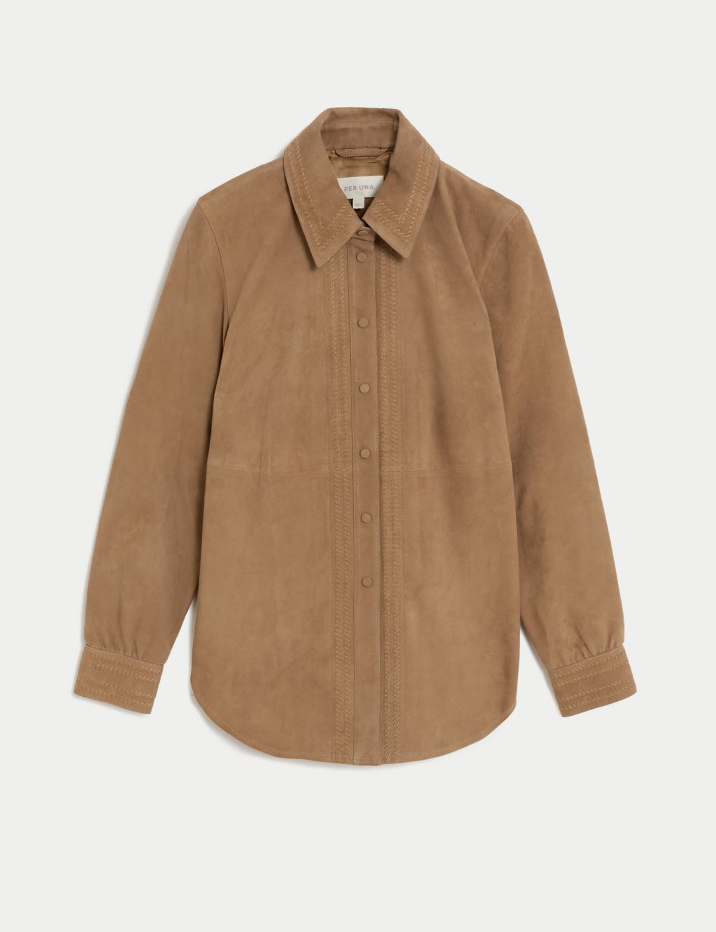 Suede Collared Overshirt image 2