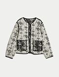 Pure Cotton Printed Quilted Jacket