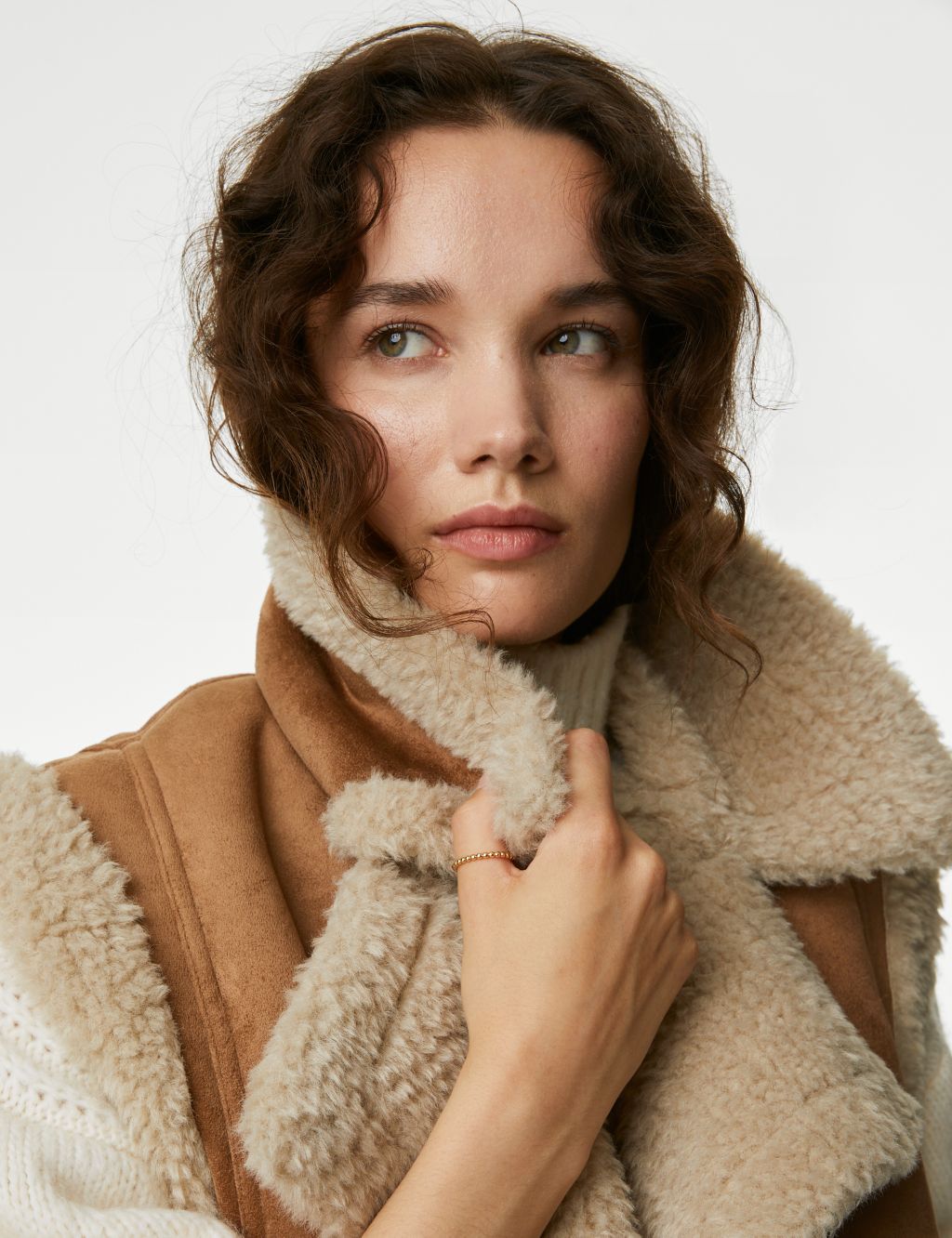 Faux Shearling Collared Gilet image 1