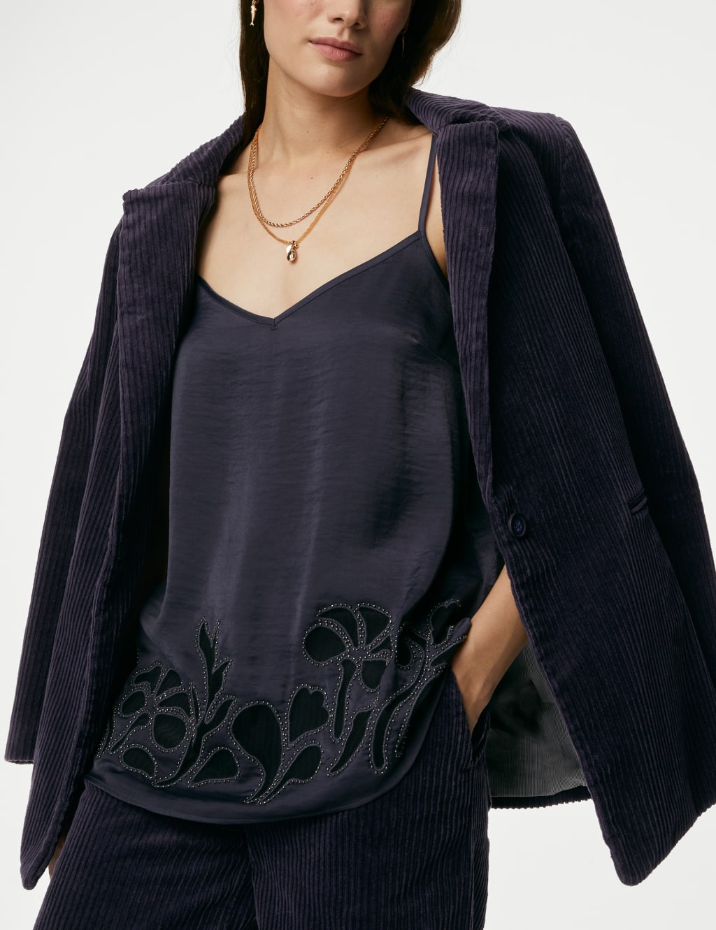 Cord Single Breasted Blazer image 4