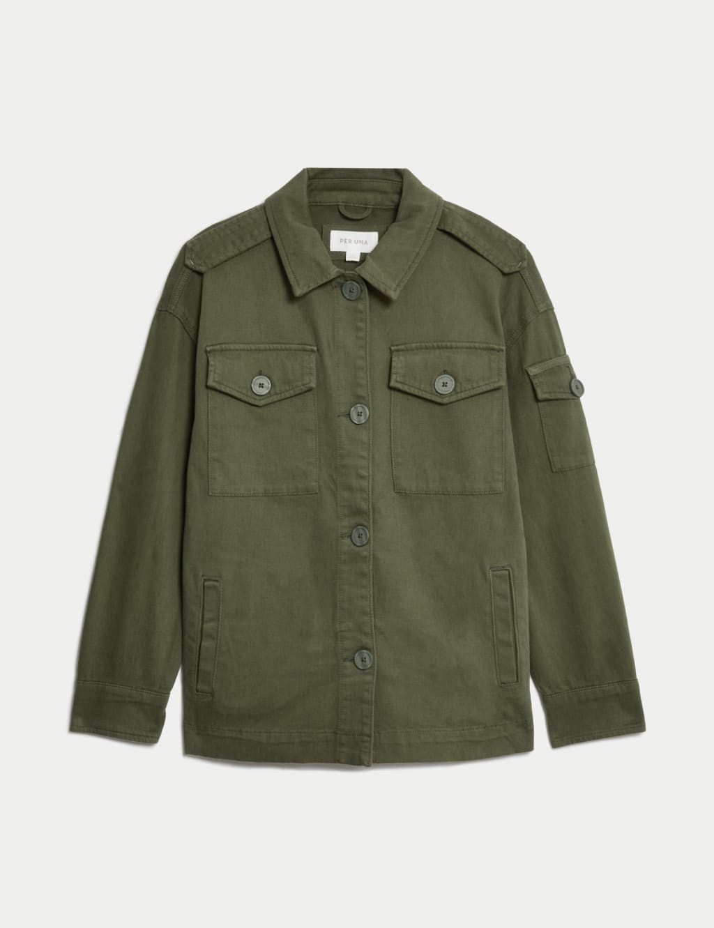 Cotton Rich Collared Utility Jacket | Per Una | M&S