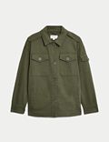 Cotton Rich Collared Utility Jacket
