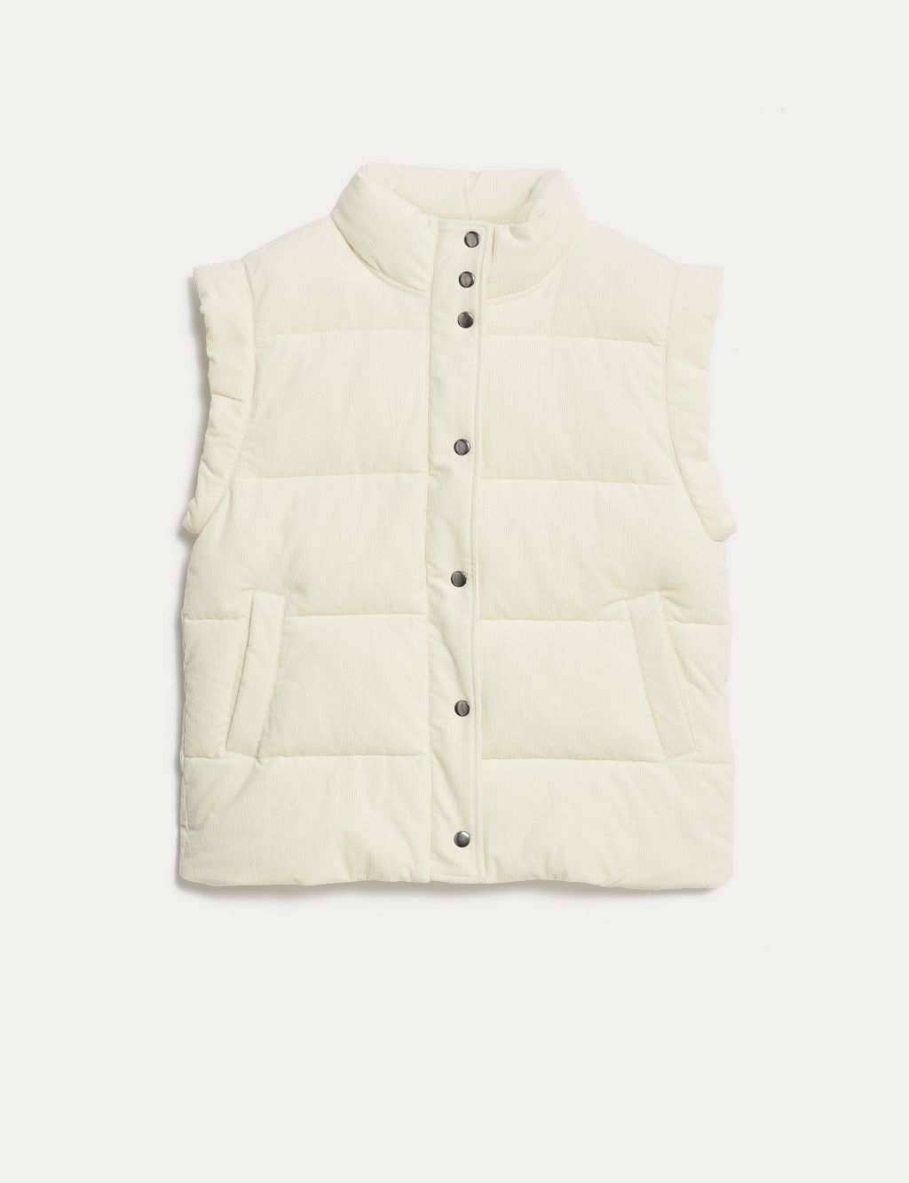 Cotton Rich Cord Textured Padded Gilet image 1