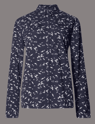 Bird Print Blouse | Autograph | M&S