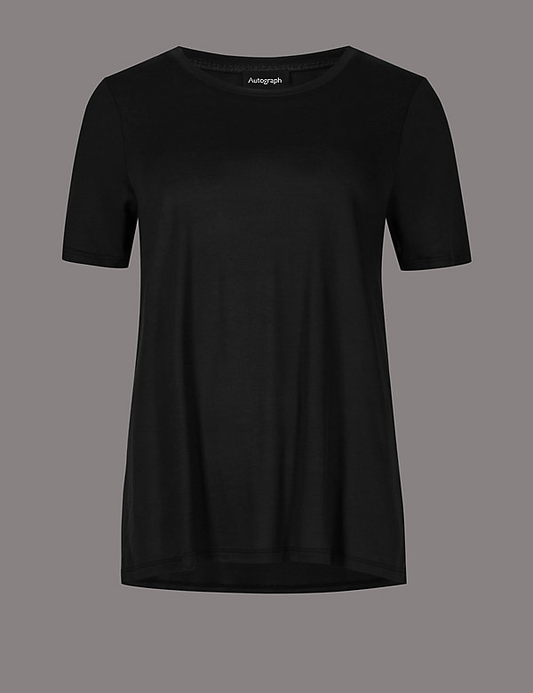 Round Neck Short Sleeve T-Shirt - BE