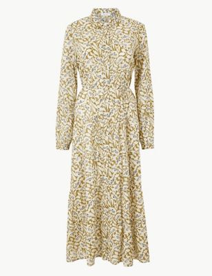 Pure Cotton Tiered Shirt Maxi Dress | Per Una | M&S