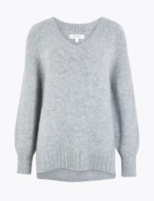 Alpaca Wool V Neck Jumper