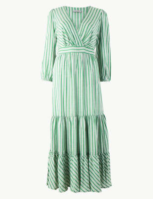 Marks and spencer on sale green striped dress