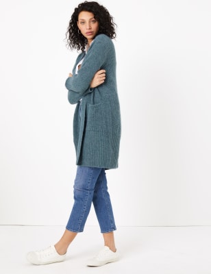 Lang vest met ontspannen pasvorm en structuur