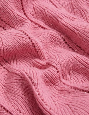 

Womens Per Una Pointelle Fitted Jumper with Wool - Bright Pink, Bright Pink