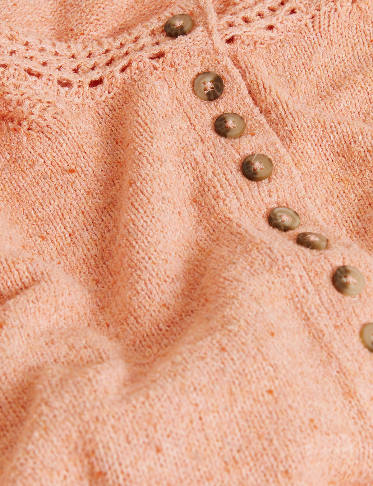 Cotton Rich Textured Button Detail Jumper