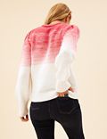 Ombre Blouson Sleeve Jumper with Wool