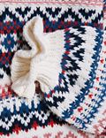 Fair Isle Blouson Sleeve Jumper with Wool