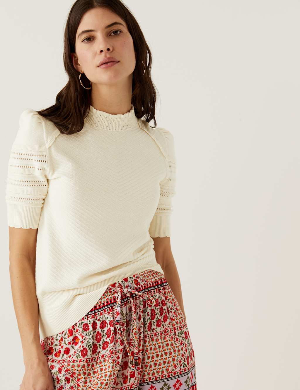 Soft Touch Pointelle Knitted Top image 5