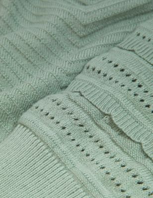 Womens Per Una Soft Touch Pointelle Knitted Top - Soft Green
