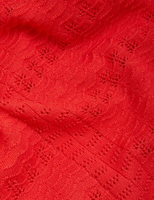 

Per Una Top de punto de manga blusón de escote en pico de pointelleWomens - Flame, Flame
