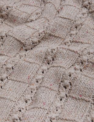 Womens Per Una Cotton Rich Textured Knitted Vest - Cream