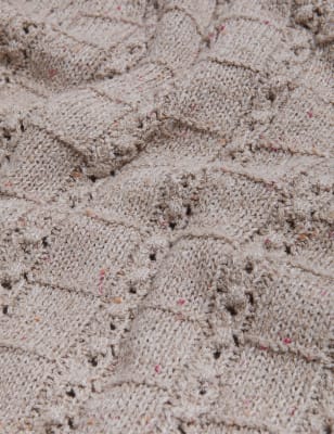 

Womens Per Una Strickweste mit hohem Baumwollanteil und Strukturmuster - Cream, Cream