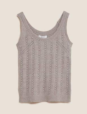 

Womens Per Una Cotton Rich Textured Knitted Vest - Cream, Cream