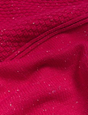 

Womens Per Una Cotton Rich Textured Jumper With Wool - Fuchsia, Fuchsia