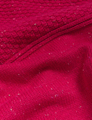 

Womens Per Una Cotton Rich Textured Jumper With Wool - Fuchsia, Fuchsia