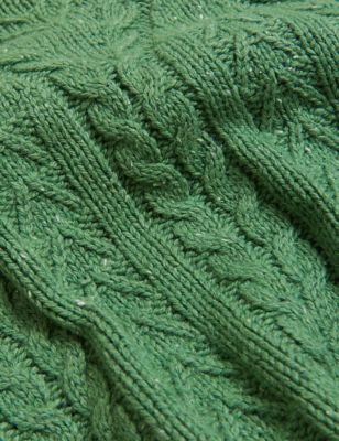

Womens Per Una Cotton Rich Pointelle V-Neck Jumper - Antique Green, Antique Green