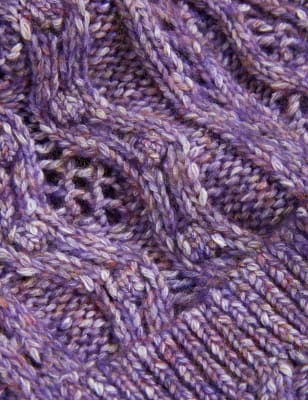 

Womens Per Una Knitted Textured Collared Cardigan - Purple Mix, Purple Mix