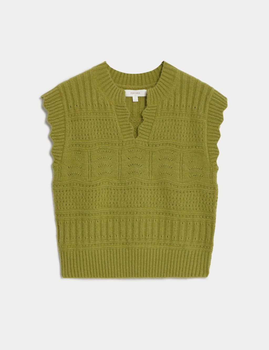 Notch Neck Knitted Vest with Wool image 2