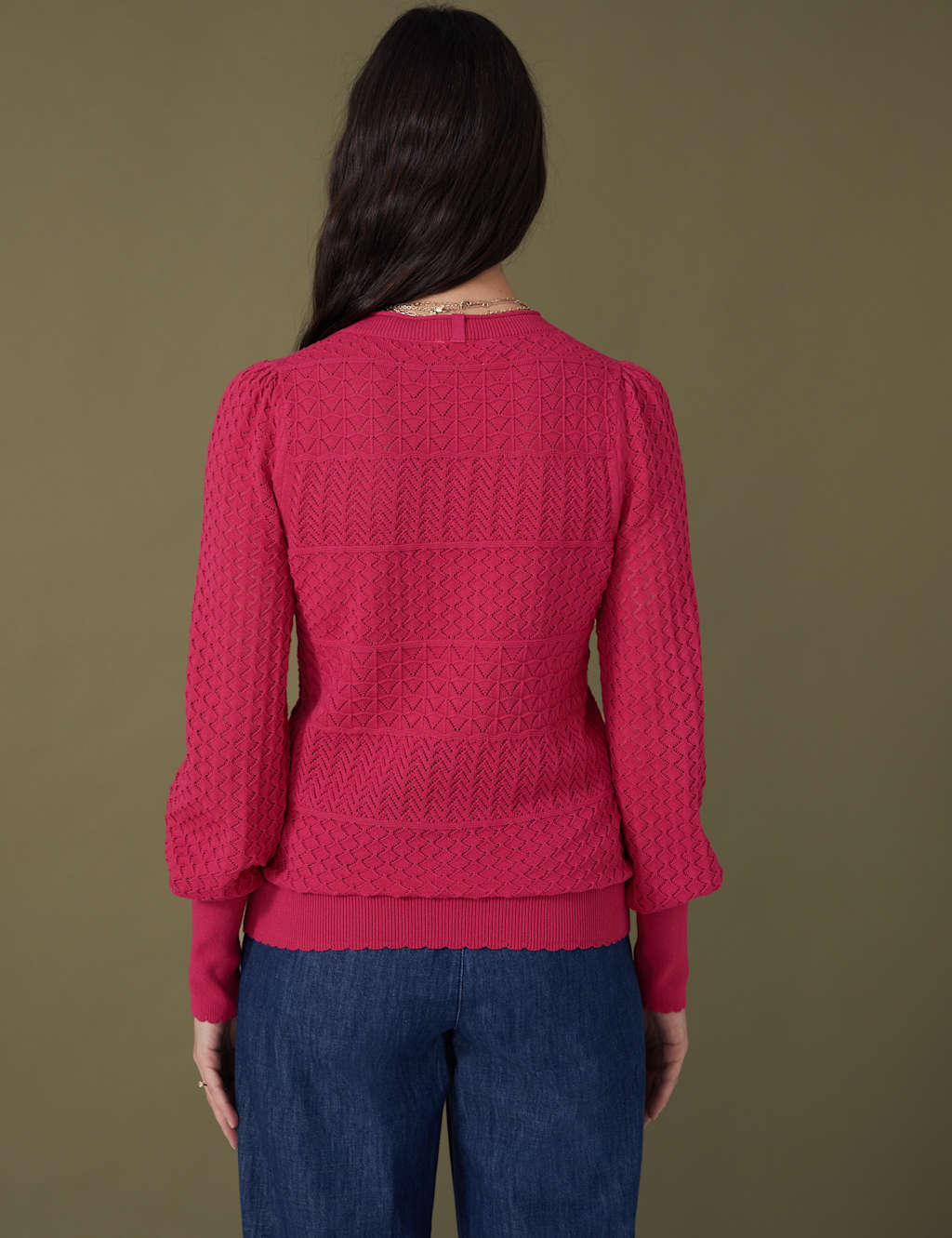 Pointelle Textured Knitted Top image 5