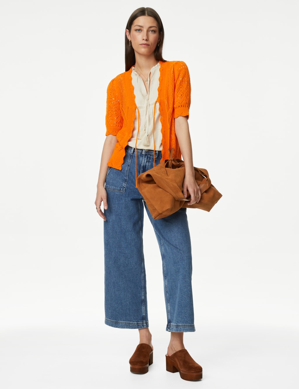 Pure Cotton Knitted V-Neck Cardigan image 2